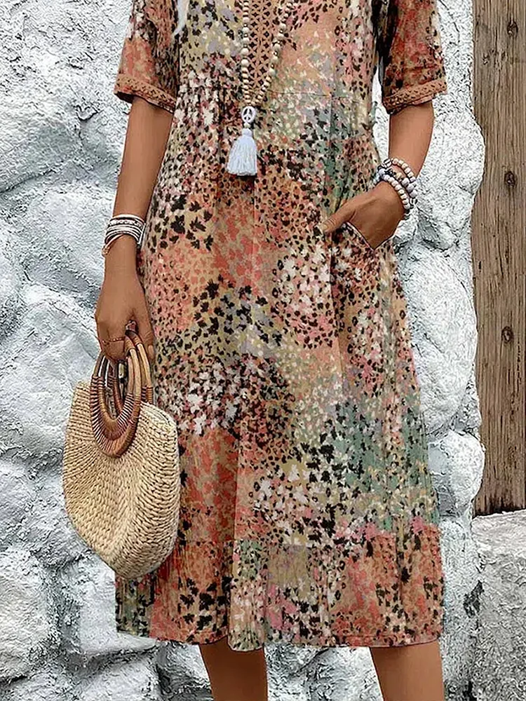 Sarah | Elegant Floral Midi Dress