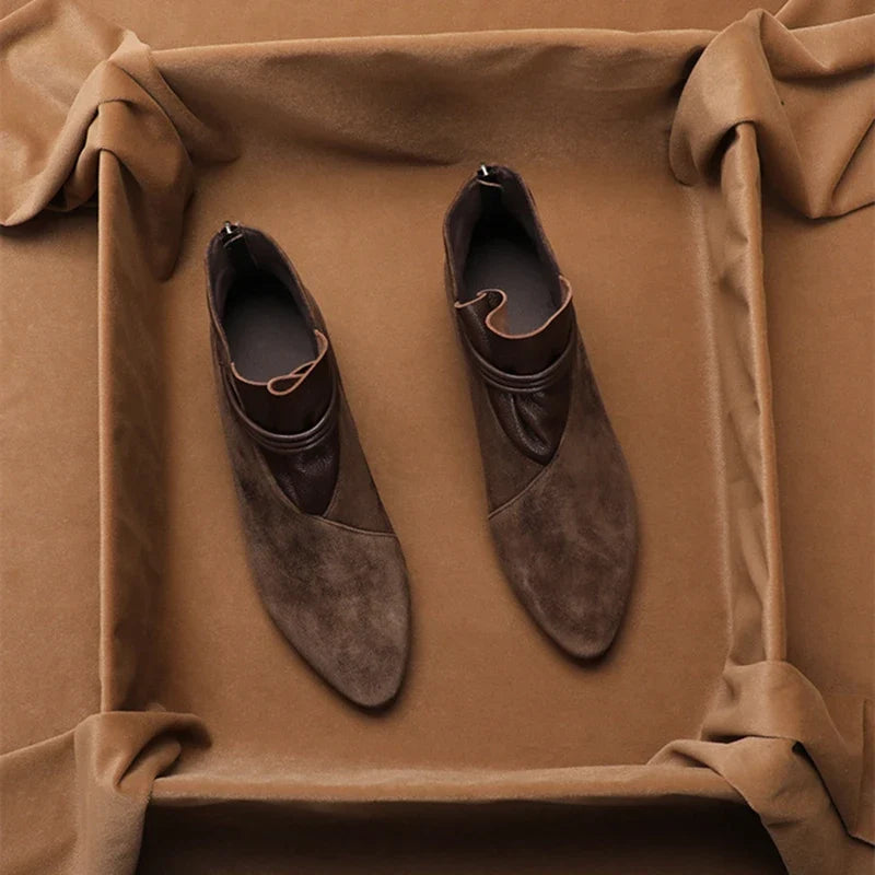 Vivienne Italian Crest Suede Boots