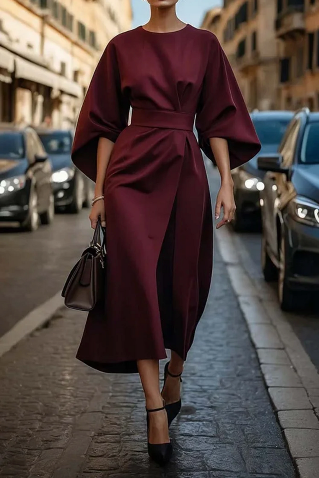 Eliza - Belted Maxi Dress