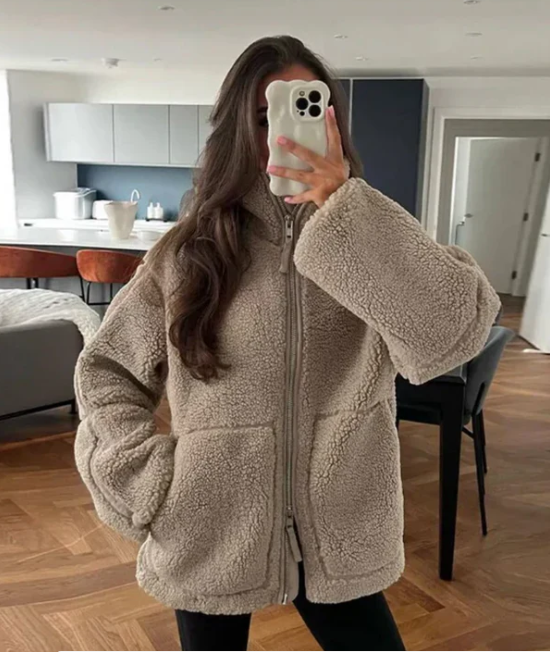 Sherpa Winter Teddy Jacket for Women