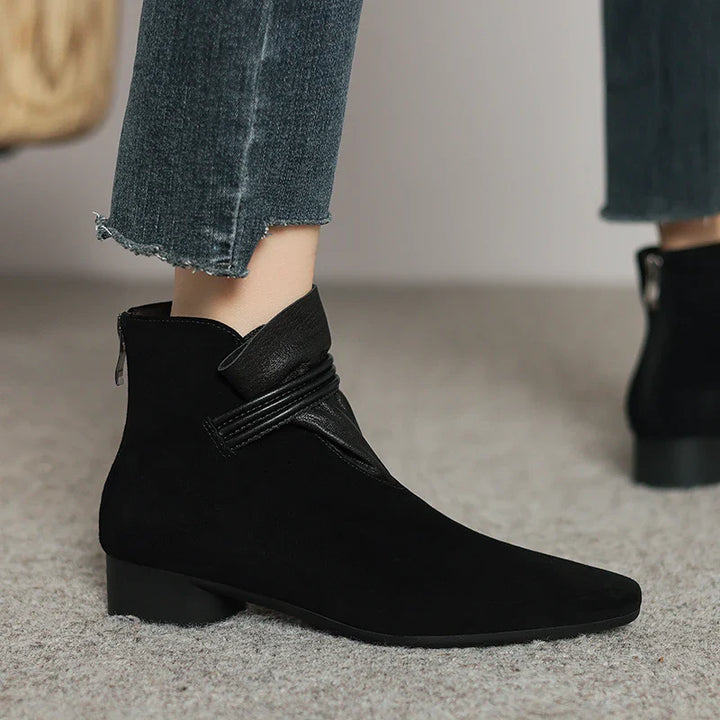 Vivienne Italian Crest Suede Boots