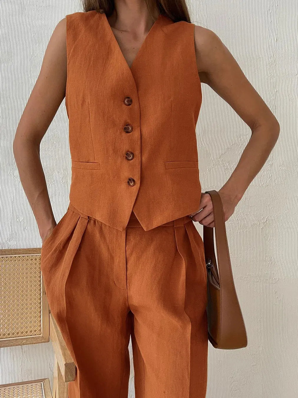 Marlowe 100% Linen Trouser Set