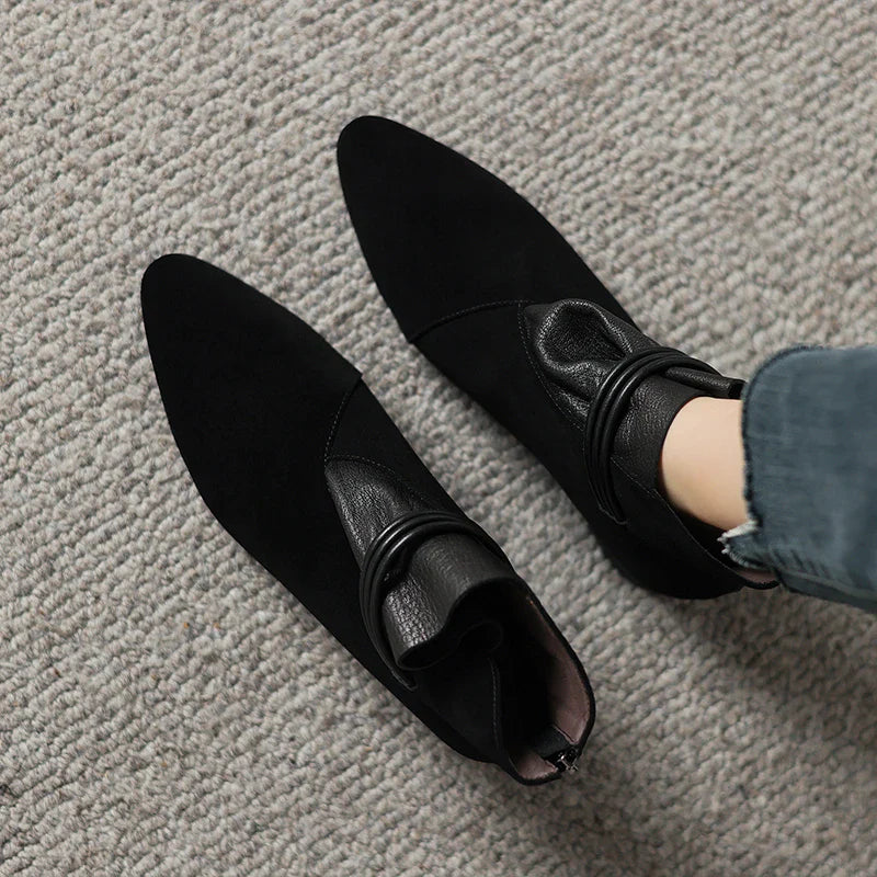 Vivienne Italian Crest Suede Boots