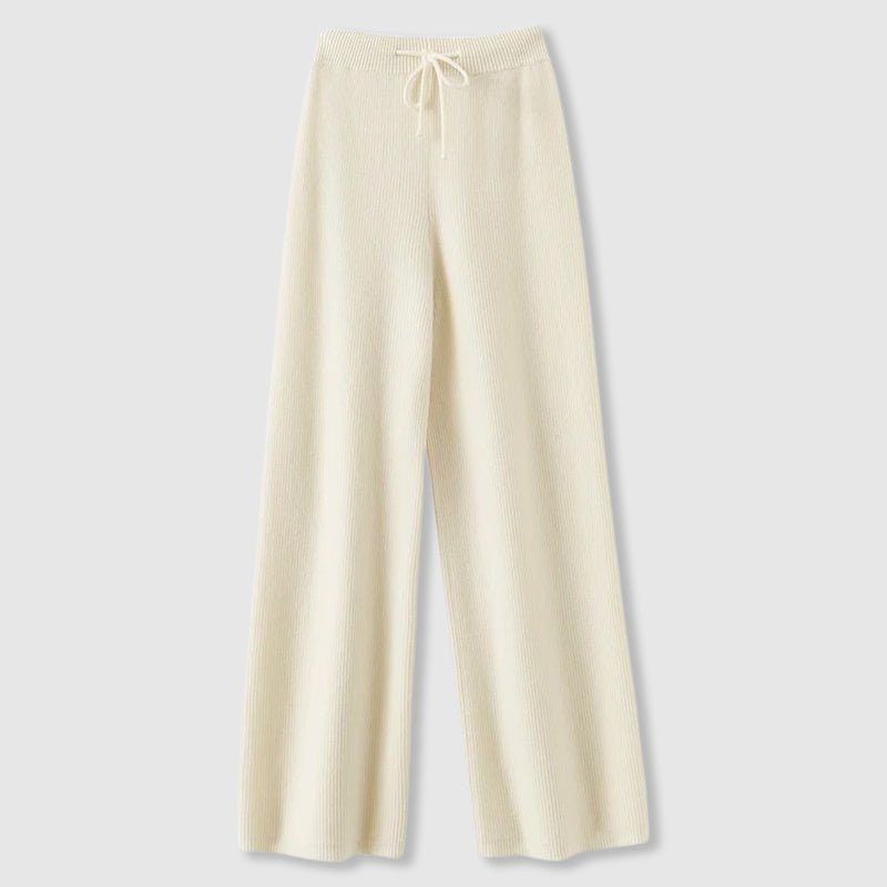 Luxury Wide-Leg Cashmere Knit Pants – Soft, Elegant & Effortlessly Chic