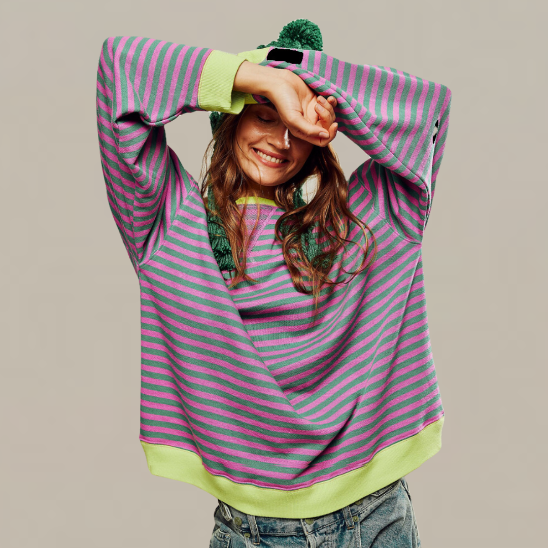 Zoe - Oversized Striped Sweater