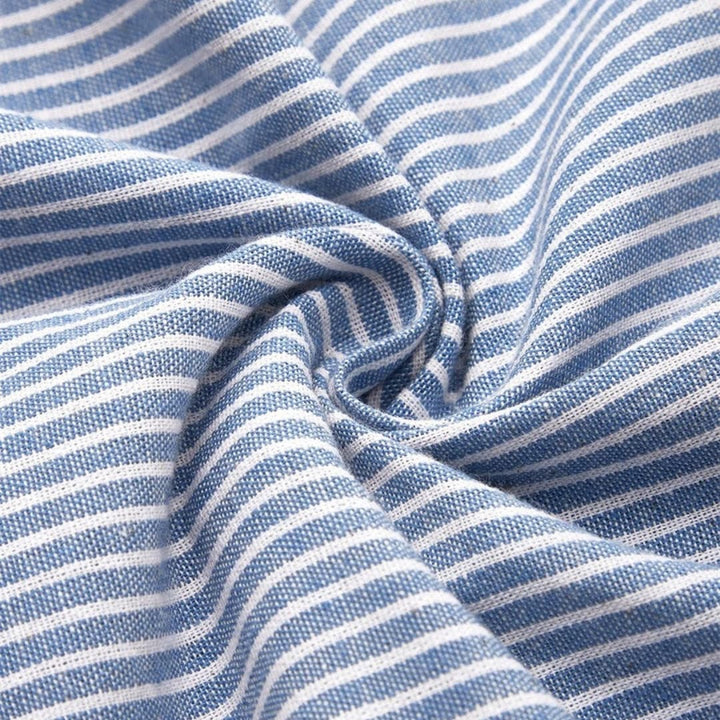 Women’s Striped Midi Dress Button Front 3/4 Sleeve Everyday Dress