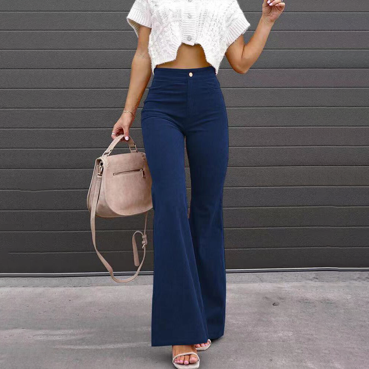 Women’s Winter Corduroy Trousers | High-Waisted Flared