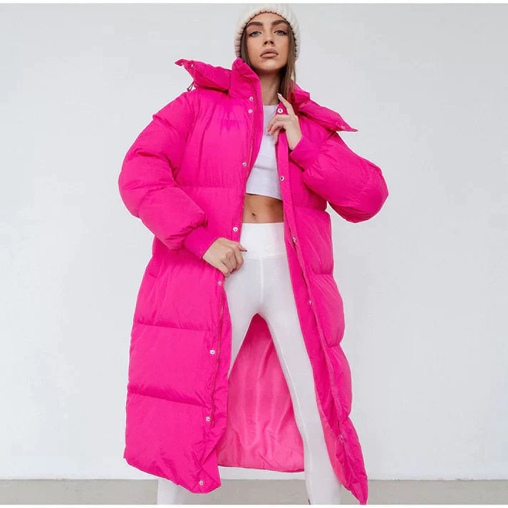 Women's Long Parka Puffer Jacket for Winter