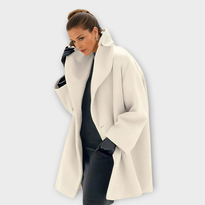 Marian | Women’s Oversized Longline Winter Coat with Wide Collar