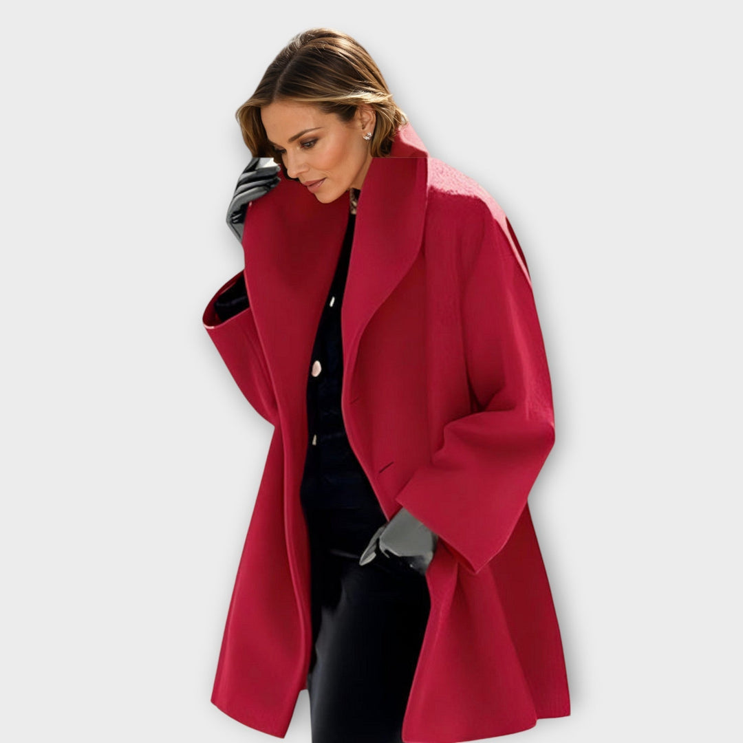 Marian | Women’s Oversized Longline Winter Coat with Wide Collar