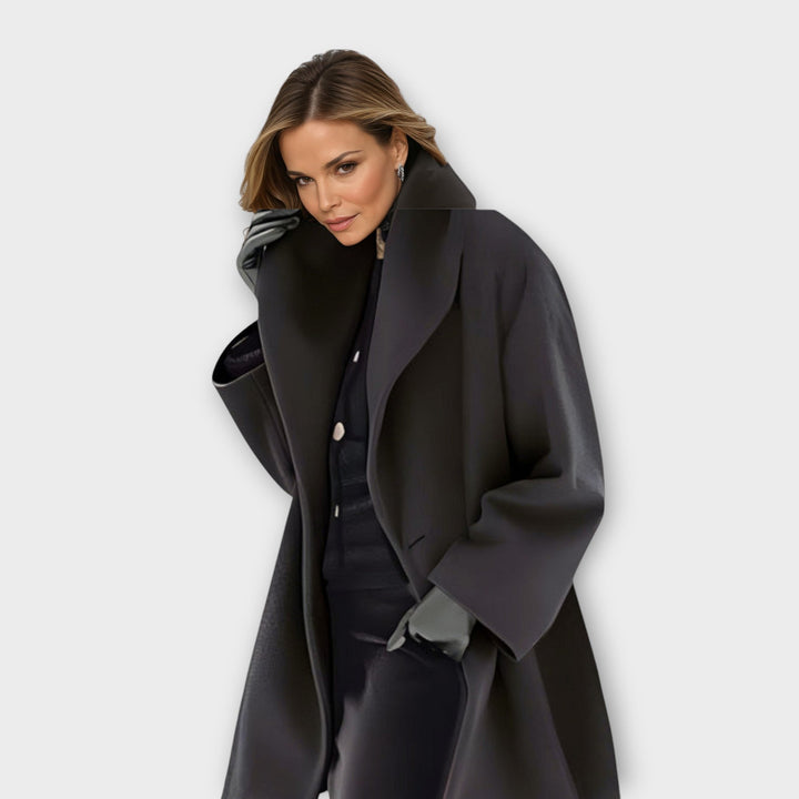 Marian | Women’s Oversized Longline Winter Coat with Wide Collar