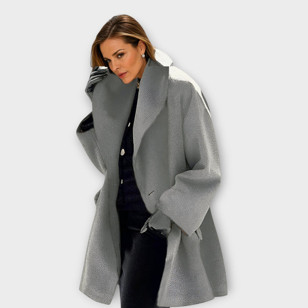 Marian | Women’s Oversized Longline Winter Coat with Wide Collar