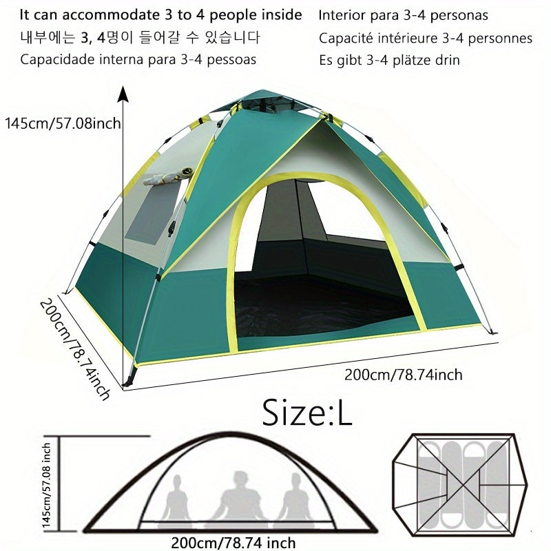 4-person camping tent with quick setup for outdoor use