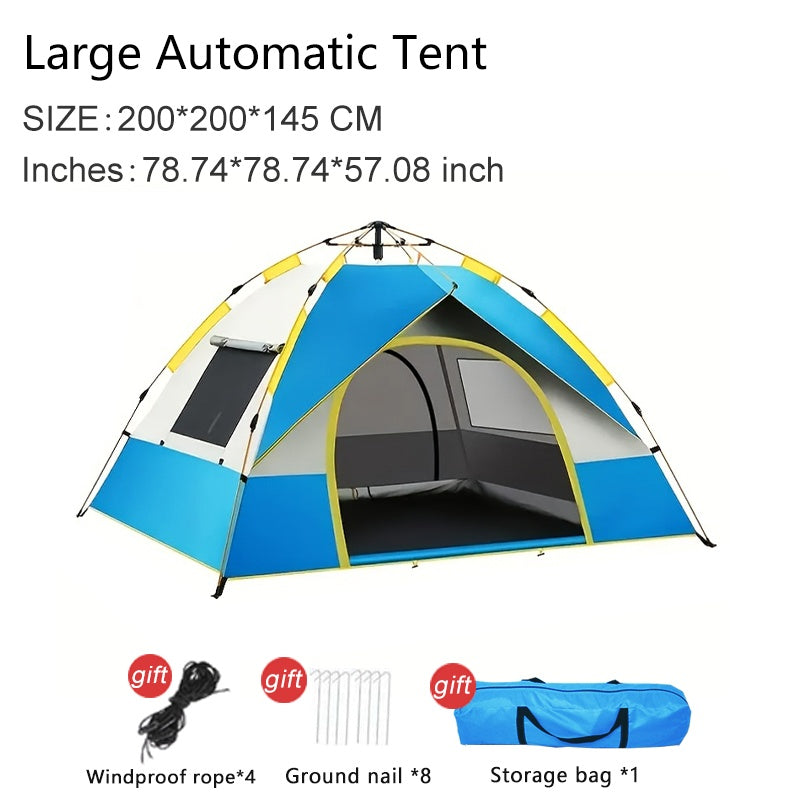 4-person camping tent with quick setup for outdoor use