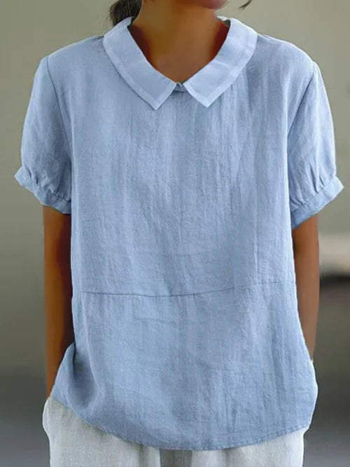 Classic Collared Casual Blouse for Women