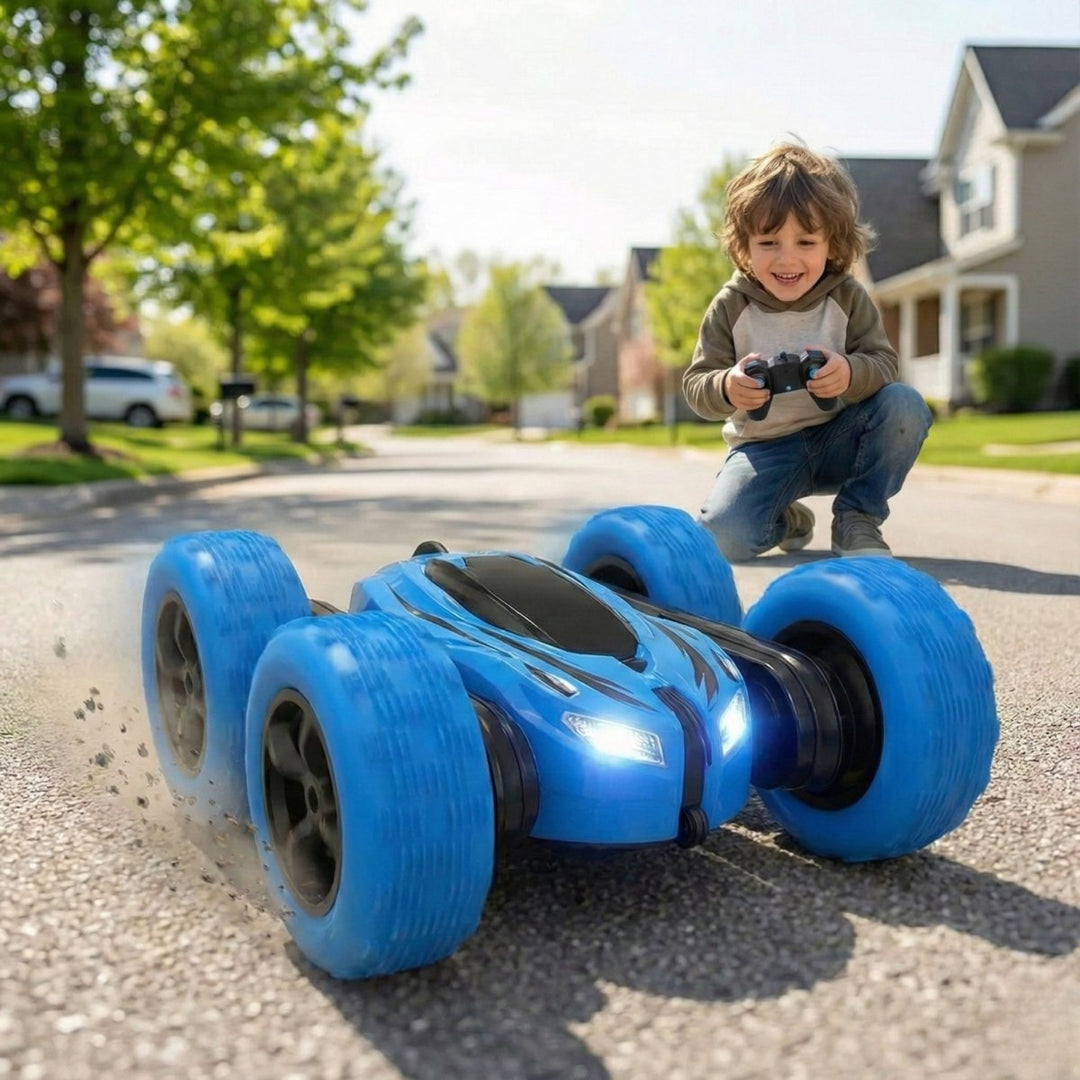 360° RC Stunt Car – 4WD Double-Sided Remote Control Toy with LED Lights & 2.4GHz Control