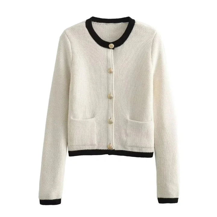 Talia - Women's chic knitted cardigan with buttons