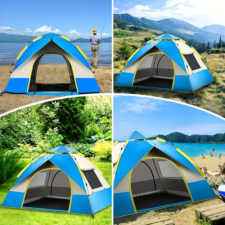 4-person camping tent with quick setup for outdoor use
