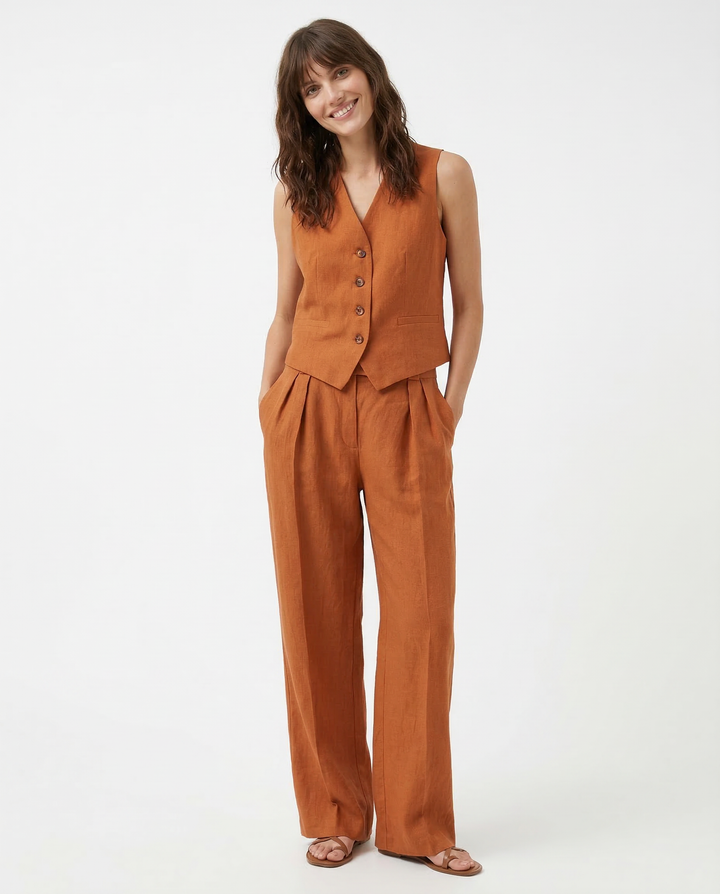 Marlowe 100% Linen Trouser Set