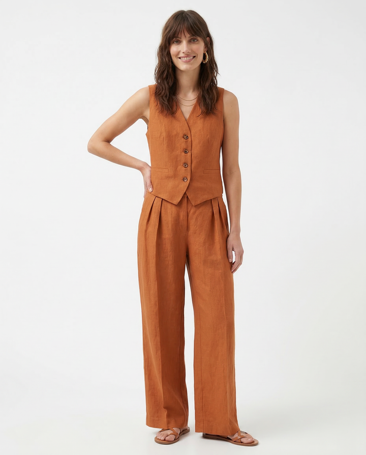 Marlowe 100% Linen Trouser Set