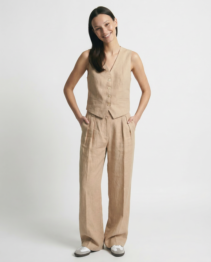 Marlowe 100% Linen Trouser Set