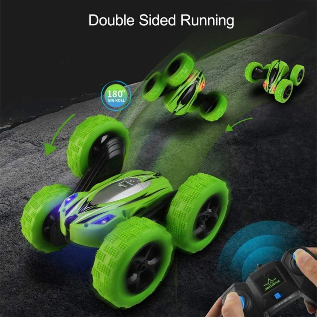 360° RC Stunt Car – 4WD Double-Sided Remote Control Toy with LED Lights & 2.4GHz Control