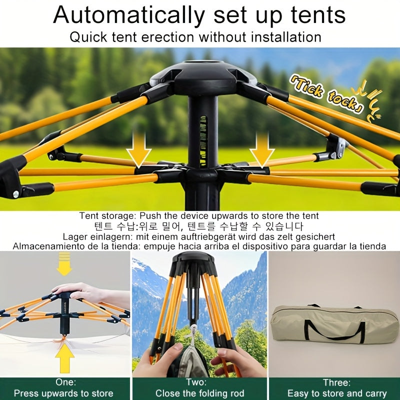 4-person camping tent with quick setup for outdoor use