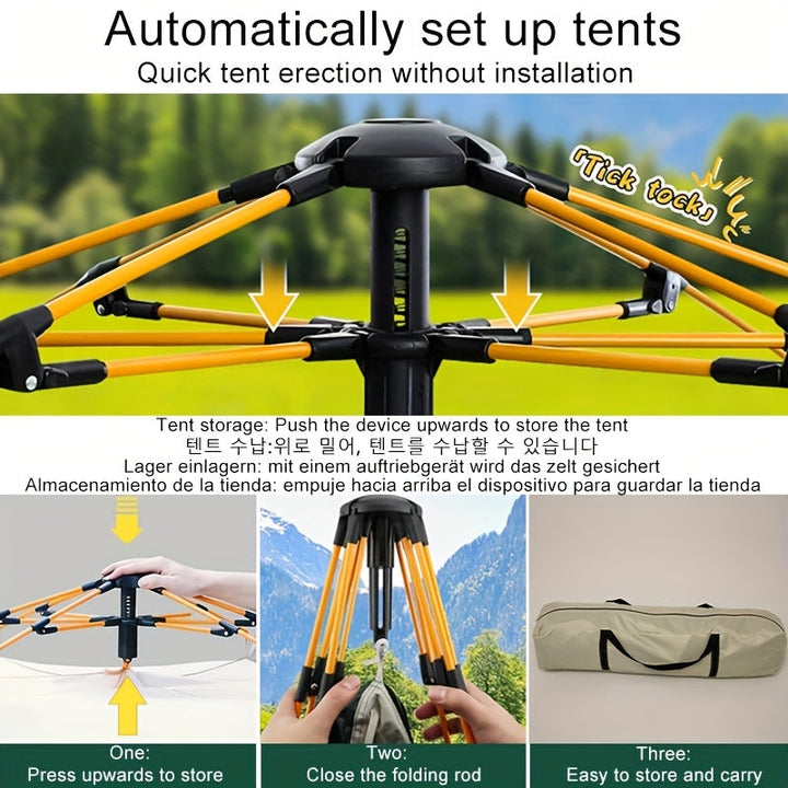 4-person camping tent with quick setup for outdoor use