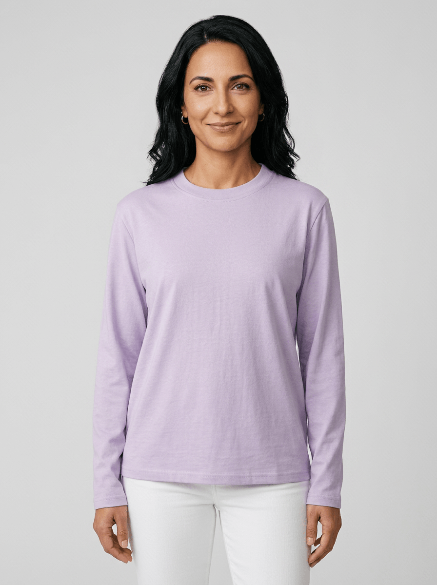 Women’s Casual Knit Sweater – Relaxed Fit Round Neck Top for Everyday Wear