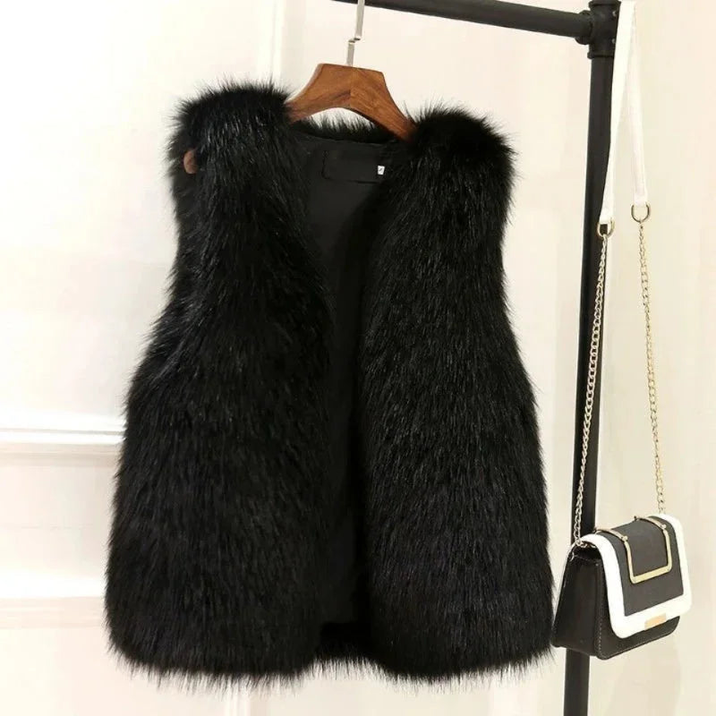 Heidi - Women's Sleeveless Faux Fur Vest
