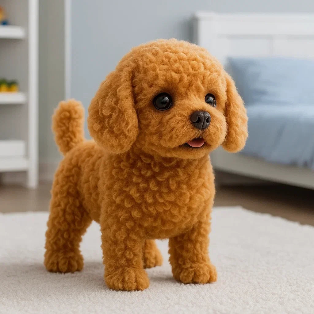 Realistic interactive plush dog | Soft, animated toy for children and adults