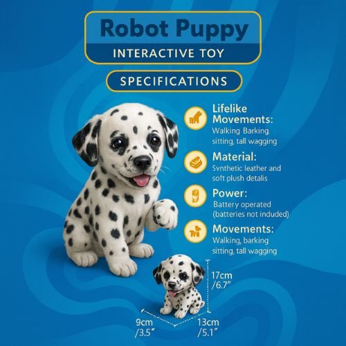 Interactive Realistic Robot Puppy – Lifelike Walking, Barking & Electronic Dog Toy