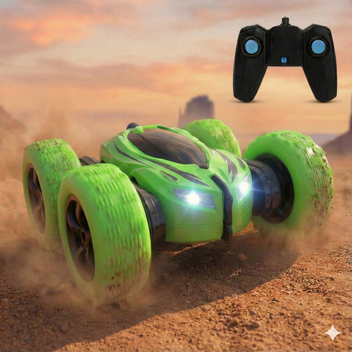360° RC Stunt Car – 4WD Double-Sided Remote Control Toy with LED Lights & 2.4GHz Control