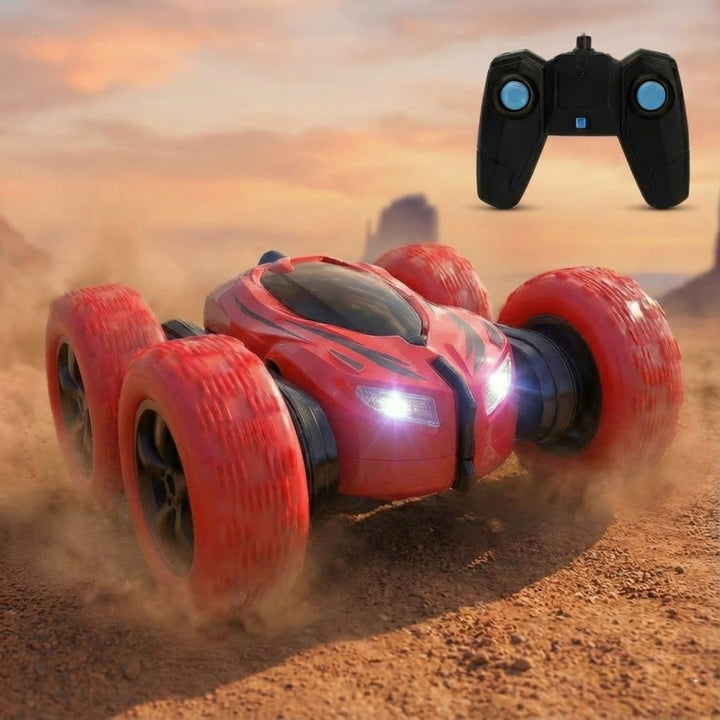 360° RC Stunt Car – 4WD Double-Sided Remote Control Toy with LED Lights & 2.4GHz Control