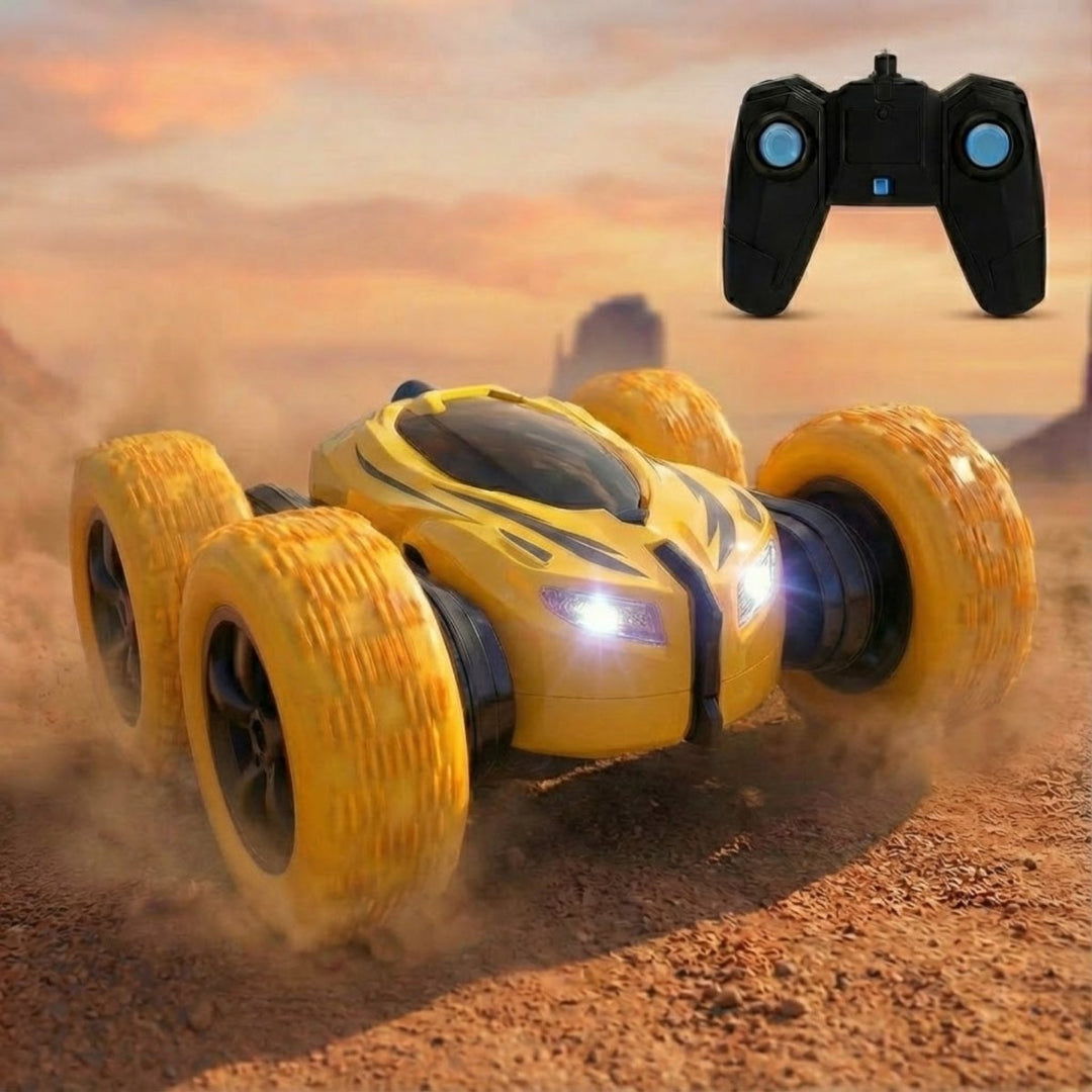 360° RC Stunt Car – 4WD Double-Sided Remote Control Toy with LED Lights & 2.4GHz Control