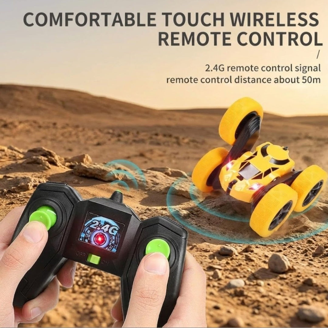 360° RC Stunt Car – 4WD Double-Sided Remote Control Toy with LED Lights & 2.4GHz Control