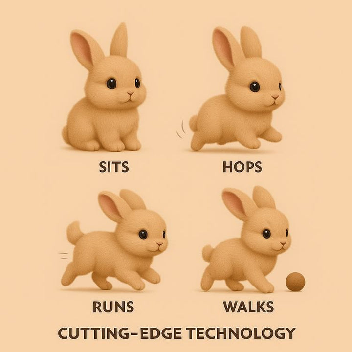 Realistic Interactive Robot Bunny – Walking & Hopping Electronic Rabbit Toy for Kids