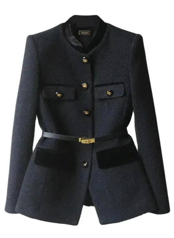 Lilian - Chic women's coat with belt and decorative buttons