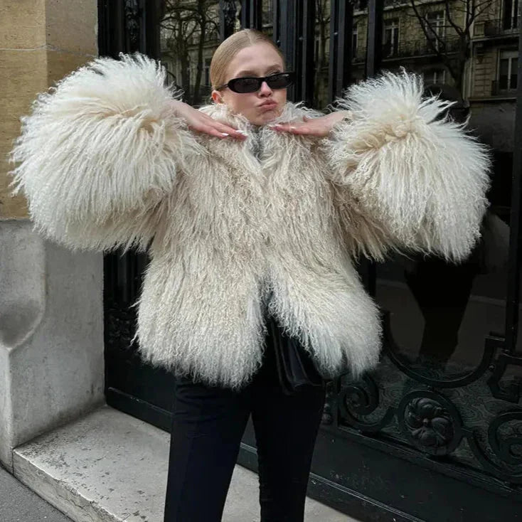 Brittany - Chic women's coat with a soft and enveloping texture