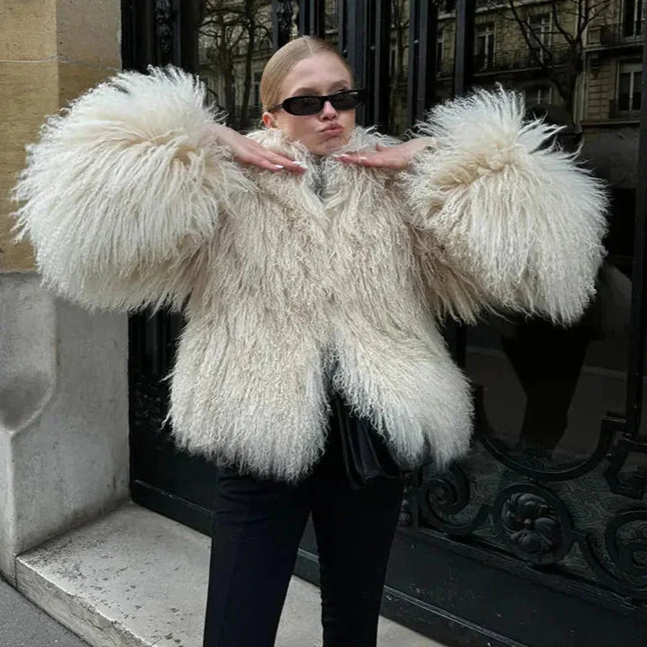 Brittany - Chic women's coat with a soft and enveloping texture