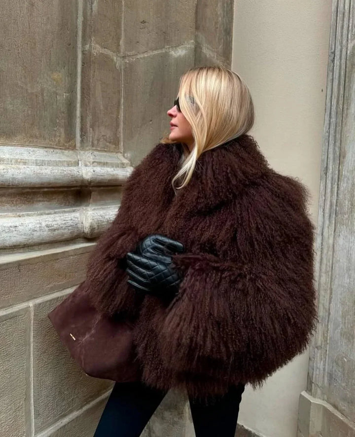 Brittany - Chic women's coat with a soft and enveloping texture