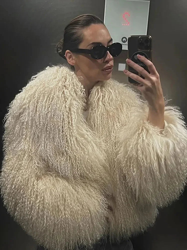 Brittany - Chic women's coat with a soft and enveloping texture