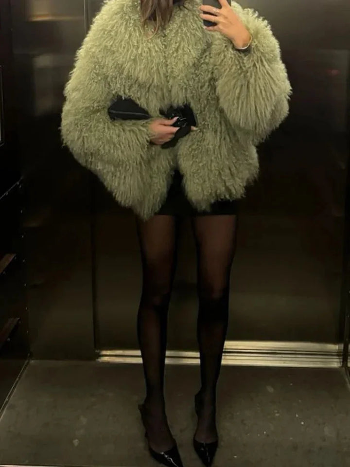 Brittany - Chic women's coat with a soft and enveloping texture