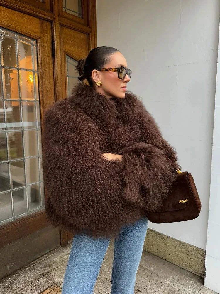 Brittany - Chic women's coat with a soft and enveloping texture
