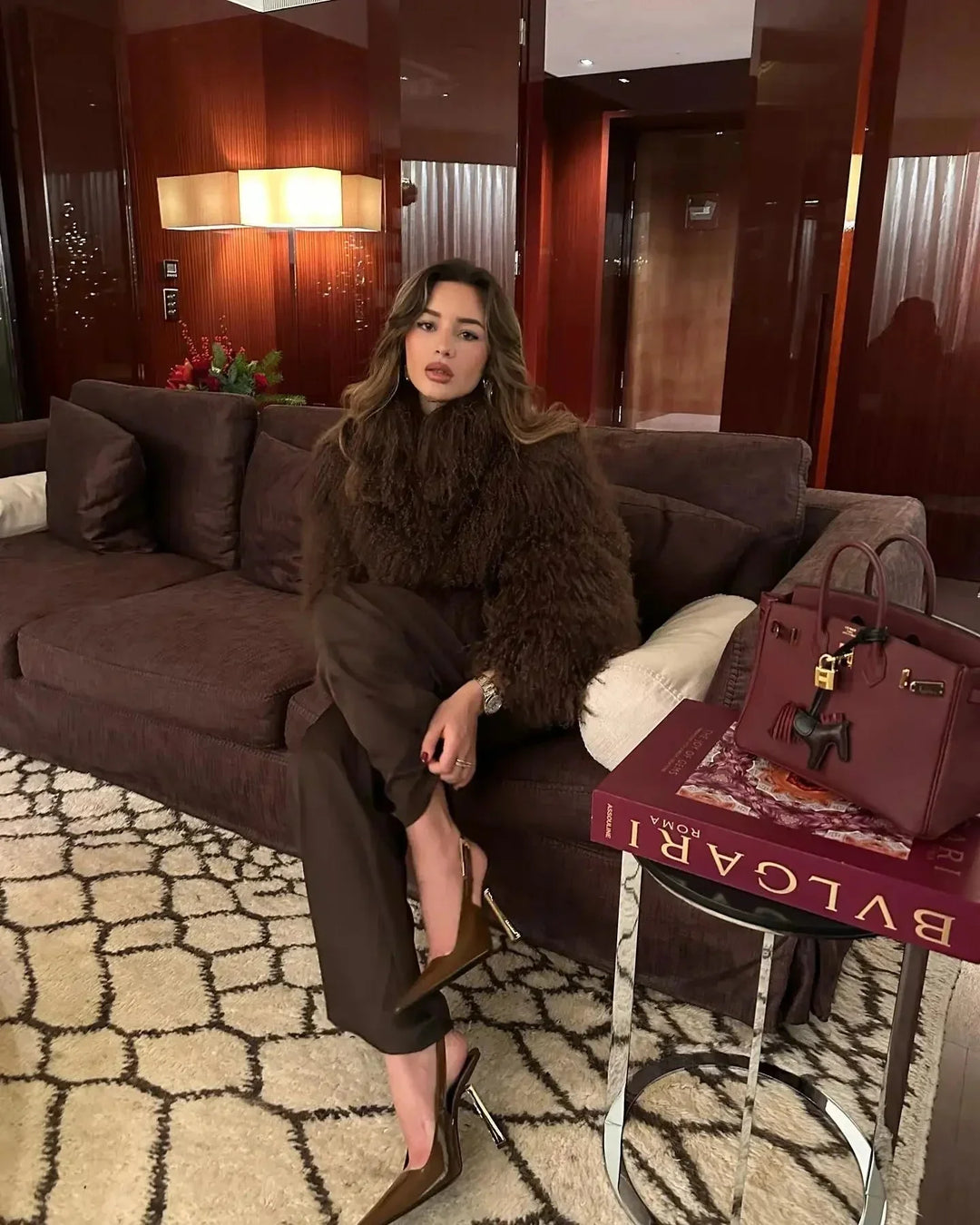 Katherine - Trendy fluffy faux fur women's coat