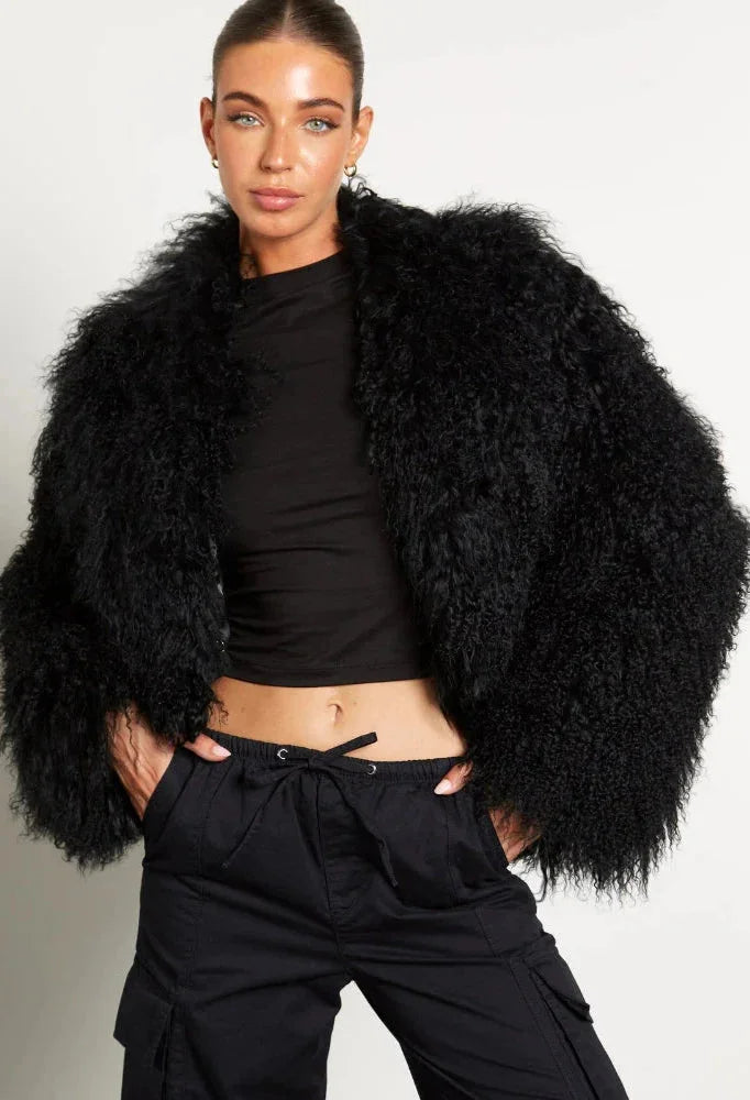 Lana - Women's long-sleeved plush-style coat