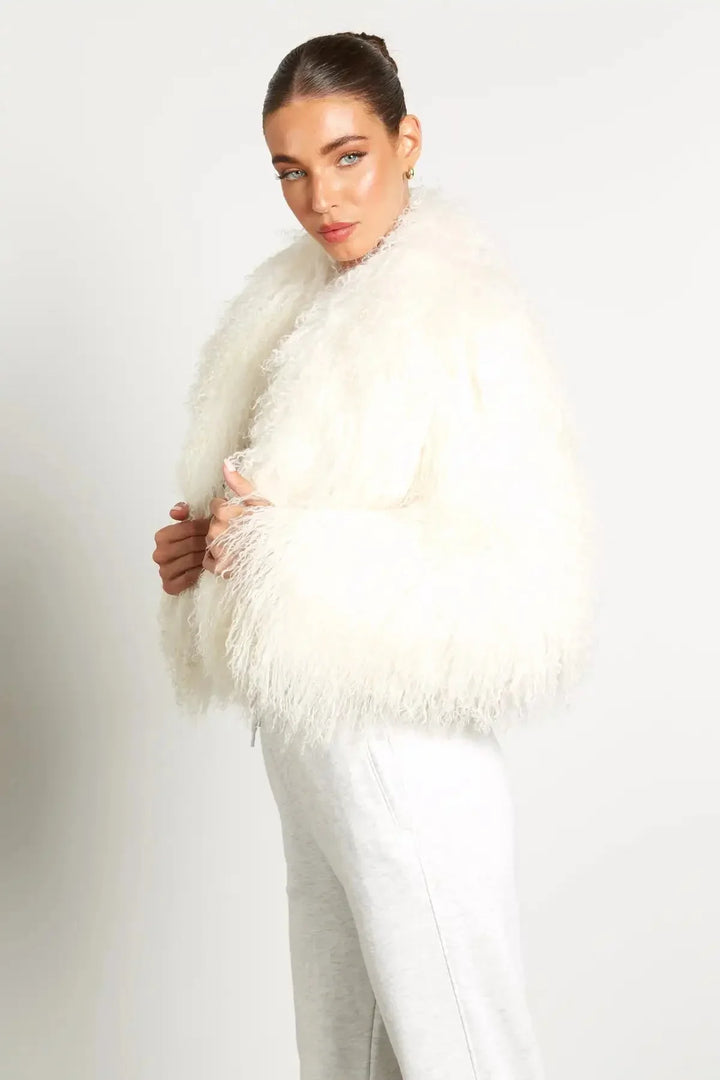 Lana - Women's long-sleeved plush-style coat