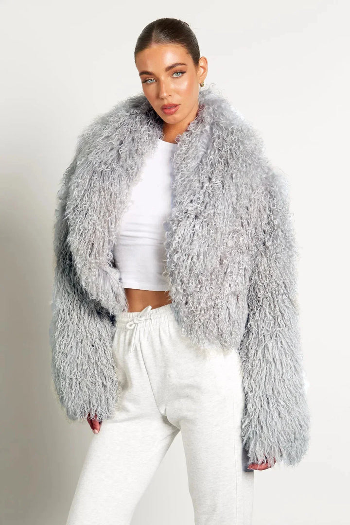 Lana - Women's long-sleeved plush-style coat