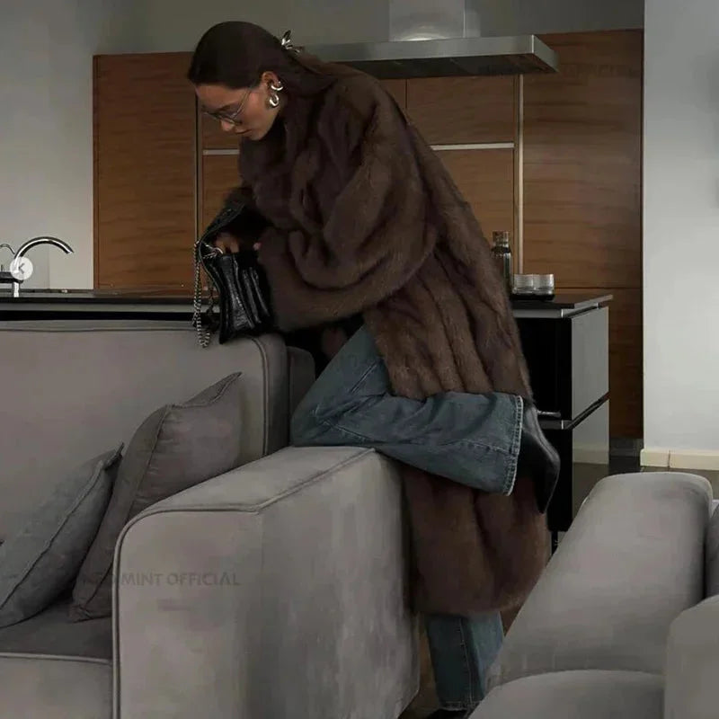 Keira - Women's long faux fur coat for winter