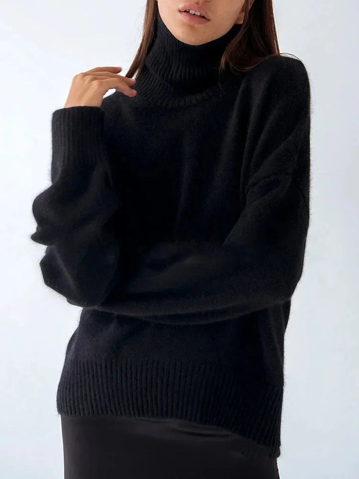 Zelda - Women's comfortable long-sleeved turtleneck sweater